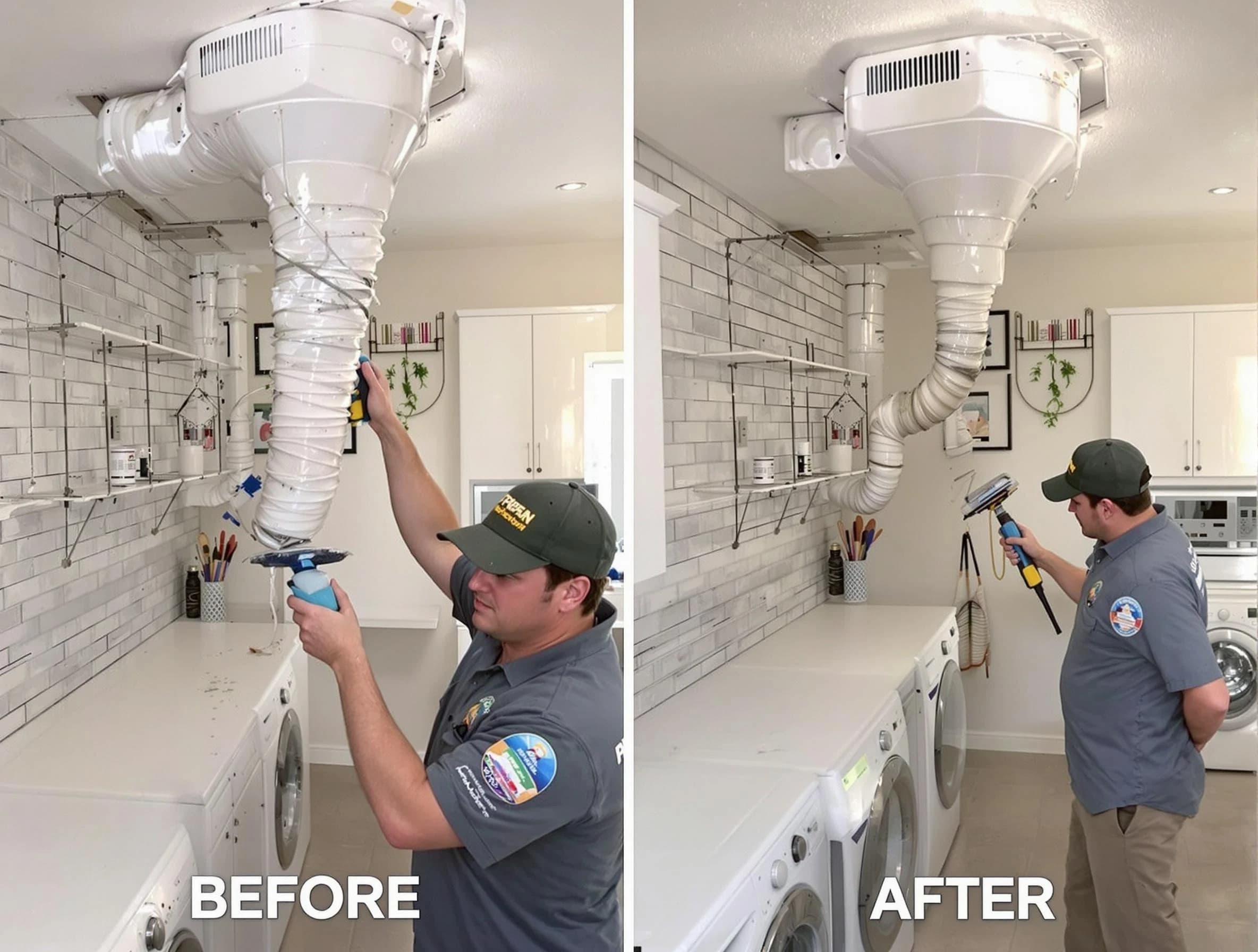 Professional dryer exhaust vent cleaning by Johns Creek Dryer Vent Cleaning in Johns Creek