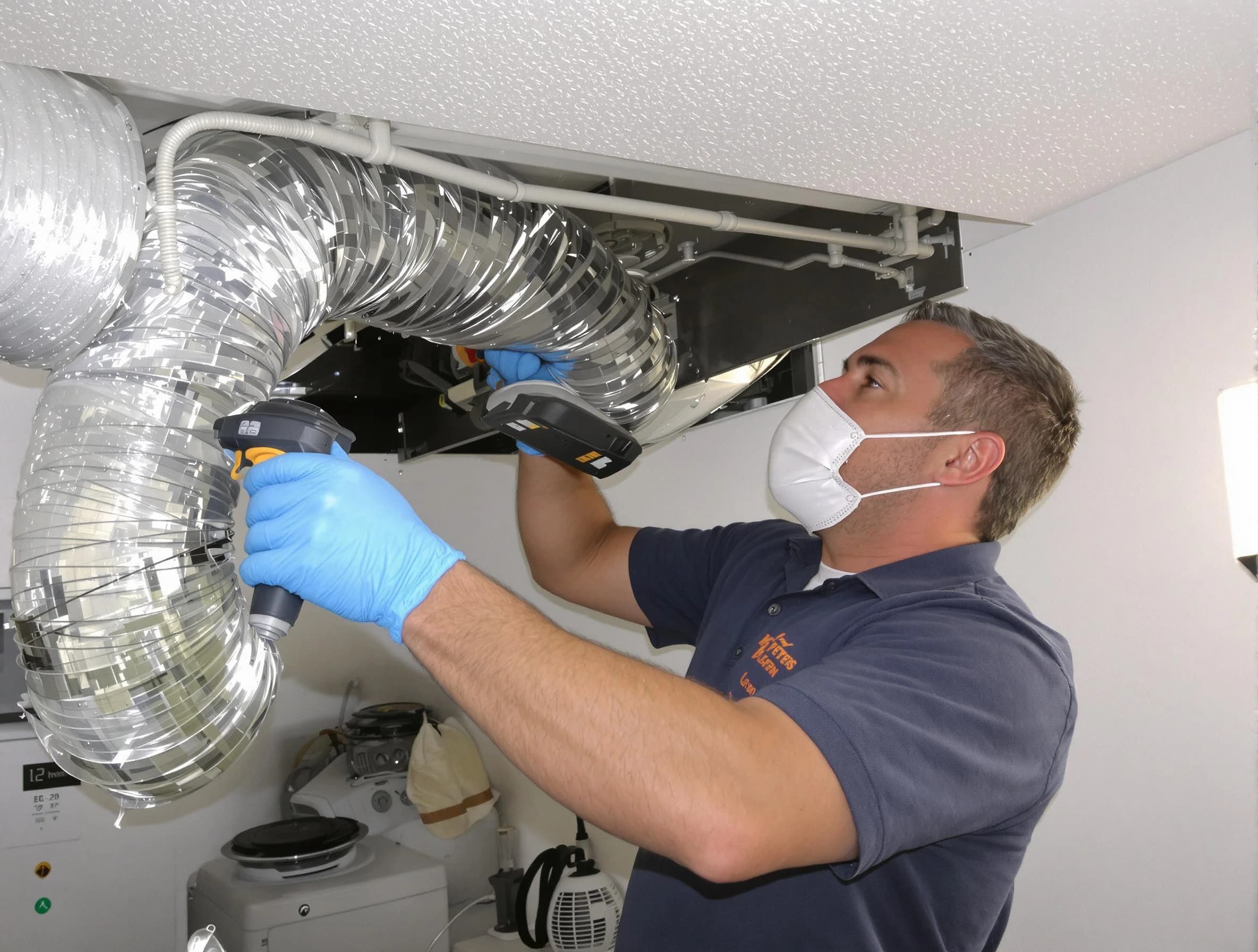 Johns Creek Dryer Vent Cleaning professional performing thorough residential dryer vent cleaning in Johns Creek