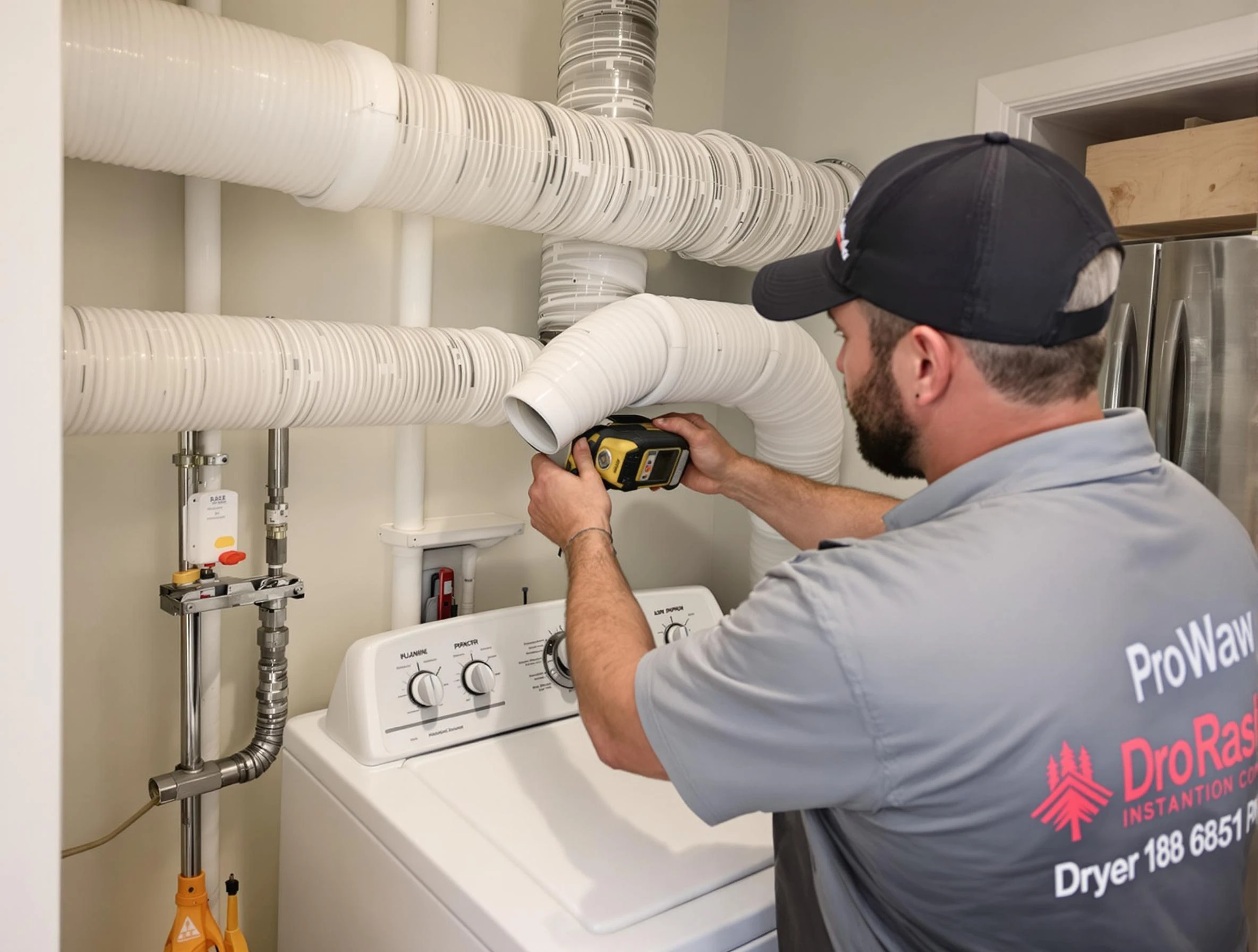 Professional dryer vent hose installation by Johns Creek Dryer Vent Cleaning in Johns Creek